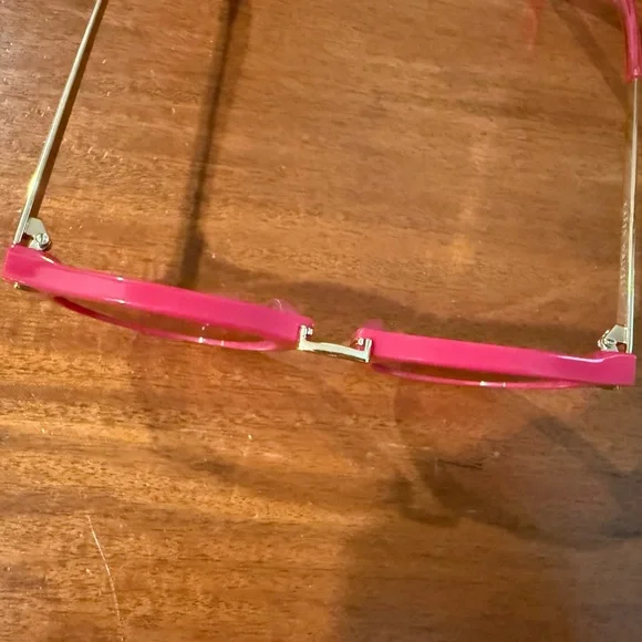 ICONIC NWOT Karen Walker Hot Pink Sunglasses with gold accents and case - Picture 7 of 13